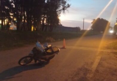 Motociclista accidentado en Santa Lucía