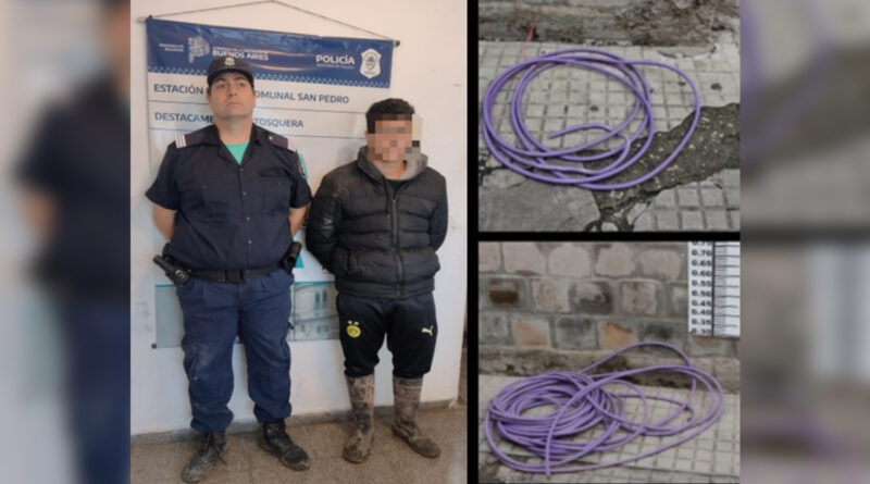 Allanamiento en La Tosquera: secuestran 10 metros de cable robado a Papel Prensa