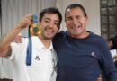 Silvio Velo junto al medallista olímpico José «Maligno» Torres