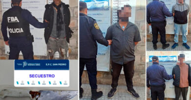 Tres detenidos en distintos operativos policiales: contravención, captura activa y resistencia a la autoridad