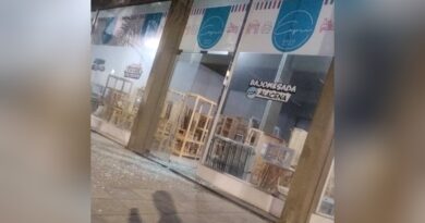 Daños en un local comercial durante la madrugada en Noseda y 3 de febrero