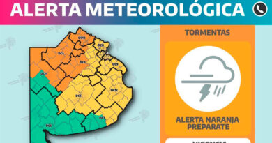 Alerta naranja por tormentas: se esperan fuertes lluvias, ráfagas y posible granizo