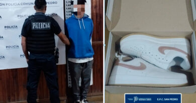 Aprehendido por robo y recuperación de zapatillas sustraídas
