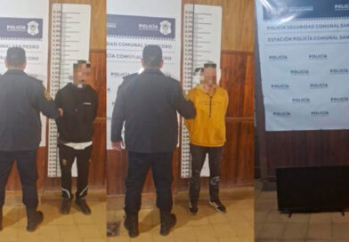 Aprehendidos mientras transportaban un televisor de dudosa procedencia