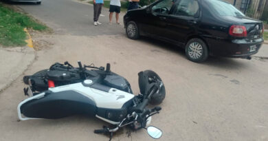 Una nena resultó herida tras un choque entre auto y moto en avenida 11 de Septiembre