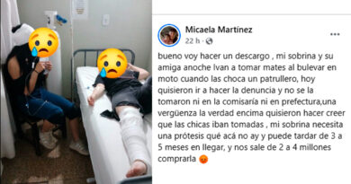 Joven necesita una prótesis tras choque con un móvil policial