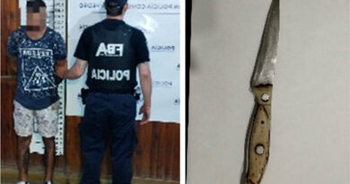 Amenazó a su ex con un arma blanca y fue detenido tras irrumpir en su vivienda