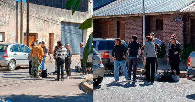 Accidente en Las Heras y Almafuerte: un ciclista resultó herido y fue hospitalizado