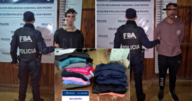 Aprehendieron a los dos delincuentes que robaron en el local de ropa deportiva en Av. Sarmiento