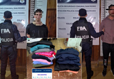 Aprehendieron a los dos delincuentes que robaron en el local de ropa deportiva en Av. Sarmiento