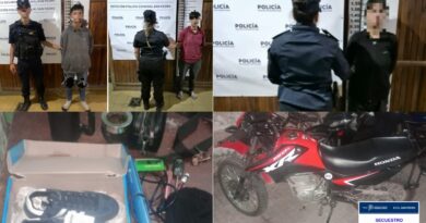 Tres detenidos tras violento robo: intentaron huir en moto y fueron capturados con los objetos sustraídos