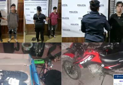 Tres detenidos tras violento robo: intentaron huir en moto y fueron capturados con los objetos sustraídos