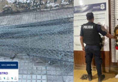 Detienen a un hombre por intentar robar alambrado en un paso a nivel