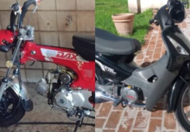 Inseguridad: otras dos motos robadas y solicitan información para encontrarlas