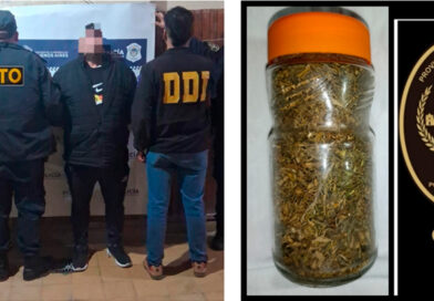 Allanamiento por amenazas: secuestran marihuana y aprehenden a un hombre