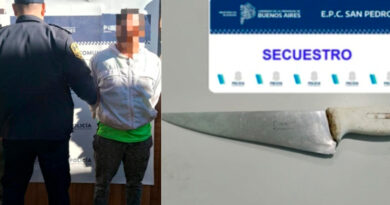 Detuvieron a un hombre por amenazas agravadas con un arma blanca