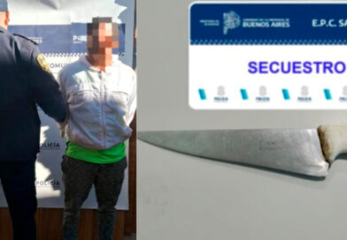Detuvieron a un hombre por amenazas agravadas con un arma blanca
