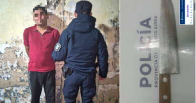 Detuvieron a un hombre acusado de agredir y amenazar con una cuchilla a su hijastra