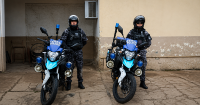 Dos policías de la Patrulla Motorizada chocaron contra un caballo al regresar del operativo por el vuelco del camión en la Ruta 191