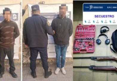 Detuvieron a dos hombres tras un robo en una vivienda de Camino Villa Jardín