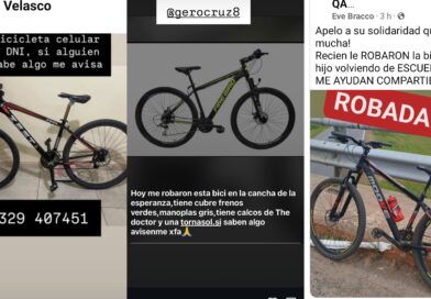 Inseguridad: múltiples robos de bicicletas en pocas horas