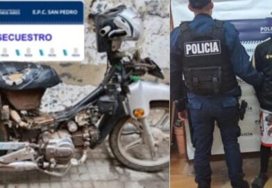 Recuperan una motocicleta robada y aprehenden a dos jóvenes