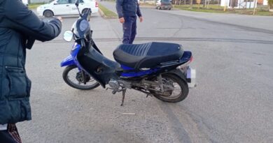 Motociclista sufrió lesiones leves tras un accidente de tránsito