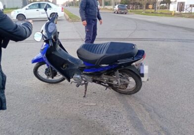 Motociclista sufrió lesiones leves tras un accidente de tránsito