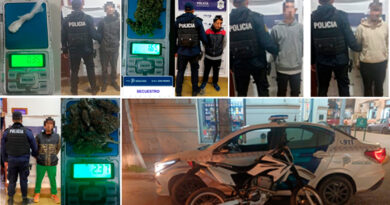Controles policiales: demoraron a tres personas con drogas, dos por disturbios y secuestraron una moto