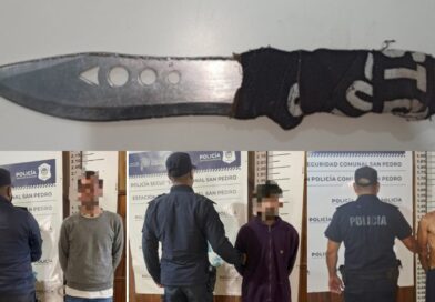 Cuatro aprehendidos por disturbios en la vía pública y portación de arma blanca