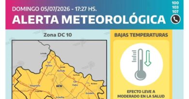 Alerta amarilla por bajas temperaturas: advierten por el intenso frío de este lunes