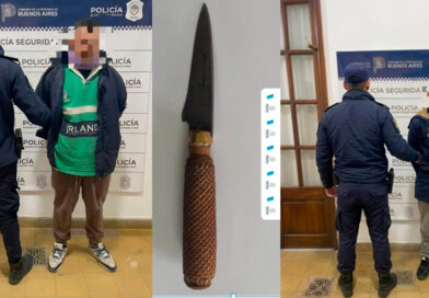 Detuvieron a un hombre con un arma blanca, a otro con cocaína y a una mujer por provocar disturbios