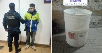 Aprehendieron a un hombre tras ingresar al patio de una vivienda y sustraer un lavarropas