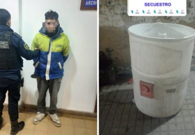 Aprehendieron a un hombre tras ingresar al patio de una vivienda y sustraer un lavarropas