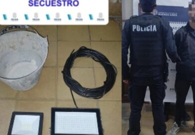 Detuvieron a un joven de 20 años por robar elementos de una obra en construcción