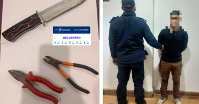 Aprehendido tras provocar daños y subir armado al techo de la casa de su hermana
