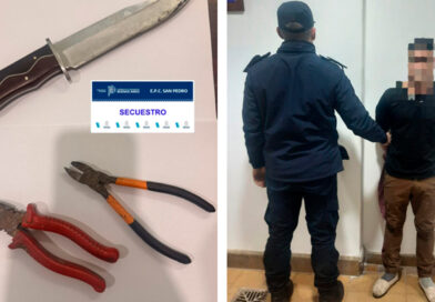 Aprehendido tras provocar daños y subir armado al techo de la casa de su hermana