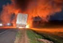 Ruta 9: tras el incendio de un camión a la altura de San Nicolás, decenas de personas se llevaron la carne que transportaba