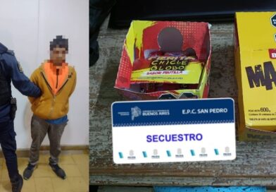 Detuvieron a un joven que escapaba con golosinas robadas de un comercio