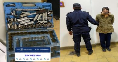 Detuvieron a un hombre que llevaba una caja de herramientas robada de una vivienda