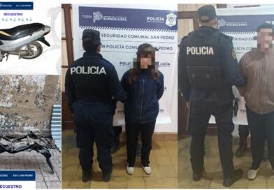 Aprehendieron a una pareja que circulaba en moto con un cuadro de otro rodado robado