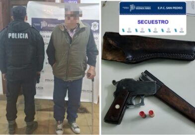 Encontraron un arma cargada dentro de un automóvil y aprehendieron a un hombre
