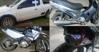 Cinco motos y una camioneta fueron retenidas durante controles de tránsito