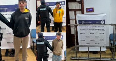Tres jóvenes fueron aprehendidos tras robar andamios de una obra en construcción