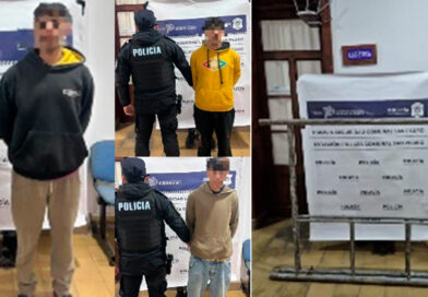 Tres jóvenes fueron aprehendidos tras robar andamios de una obra en construcción