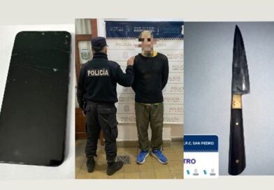 Aprehendieron a un hombre acusado de agredir y amenazar con un arma blanca a su padre