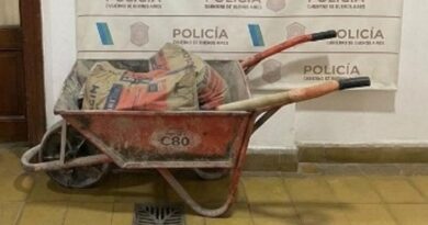 Encontraron una carretilla con elementos de construcción abandonada en la vía pública