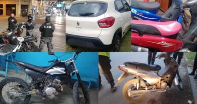 Retuvieron 10 motos por falta de documentación y una camioneta por alcoholemia