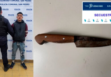 Aprehendieron a un joven que llevaba un arma blanca en la vía pública
