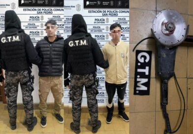 Tres jóvenes fueron aprehendidos tras el robo de una amoladora de una camioneta